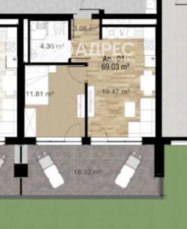 Двустаен апартамент, София, Сердика, 667522, Снимка 1