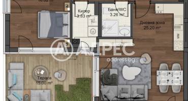 Двустаен апартамент, Пловдив, Остромила, 676522, Снимка 1