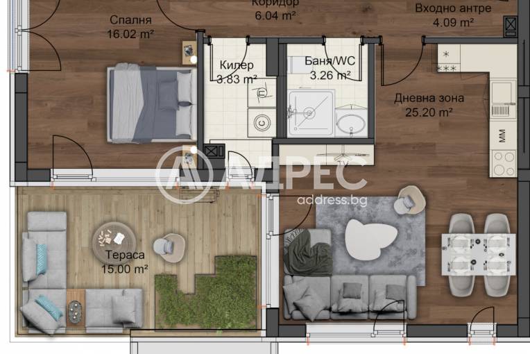 Двустаен апартамент, Пловдив, Остромила, 676522, Снимка 1