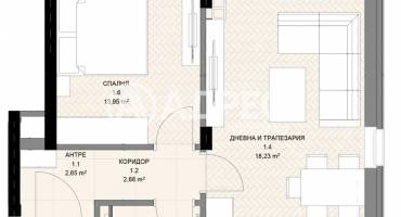 Двустаен апартамент, София, Овча купел, 671523, Снимка 2