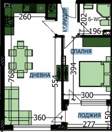 Двустаен апартамент, Варна, Кайсиева градина, 661530, Снимка 2