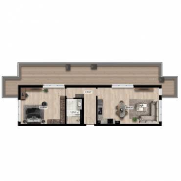 Двустаен апартамент, София, Полигона, 657532, Снимка 1