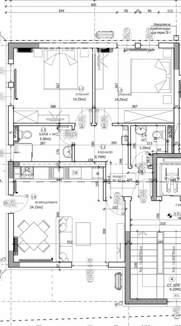 Тристаен апартамент, София, Бояна, 657533, Снимка 1