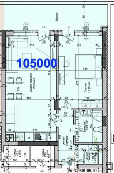 Двустаен апартамент, Бургас, Хоризонт, 699534, Снимка 1