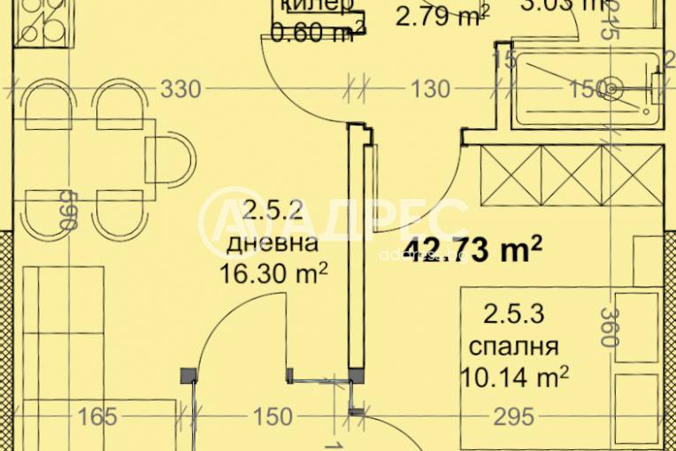Двустаен апартамент, Варна, Младост 1, 671535, Снимка 2