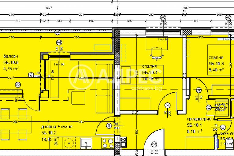 Тристаен апартамент, Варна, Кайсиева градина, 676535, Снимка 1