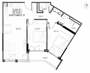 Тристаен апартамент, София, Овча купел, 602537, Снимка 1