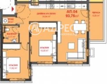 Тристаен апартамент, Бургас, Меден рудник - зона Д, 646537, Снимка 1