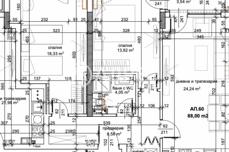 Тристаен апартамент, Пловдив, Тракия, 680537, Снимка 1