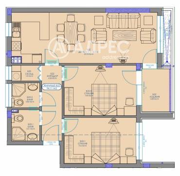 Тристаен апартамент, София, Обеля 2, 684537, Снимка 1