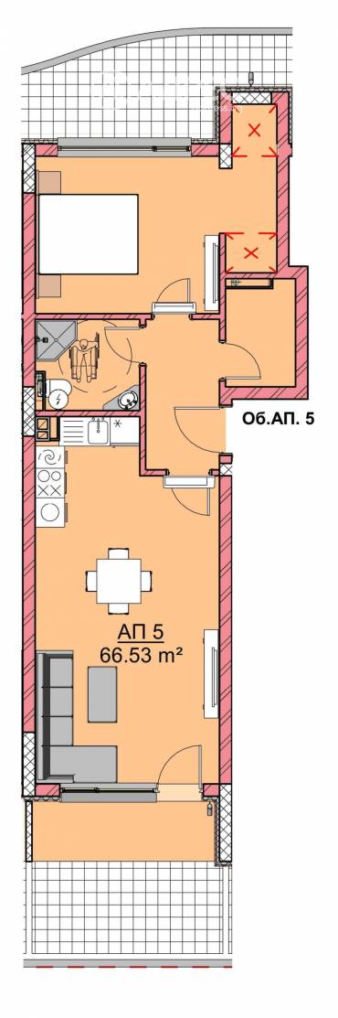 Двустаен апартамент, Варна, Владислав Варненчик, 663538, Снимка 1