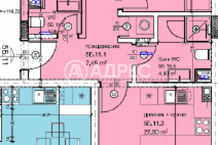 Тристаен апартамент, Варна, Кайсиева градина, 676538, Снимка 1