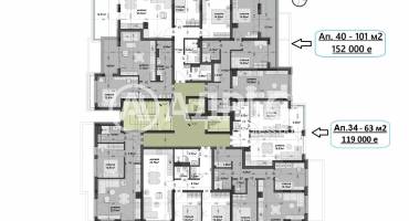 Двустаен апартамент, Варна, Изгрев, 682539, Снимка 3