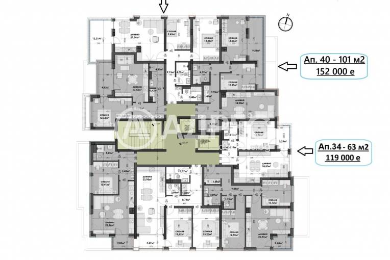 Двустаен апартамент, Варна, Изгрев, 682539, Снимка 3