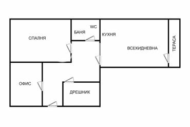 Тристаен апартамент, Варна, к.к. Чайка, 630540, Снимка 1