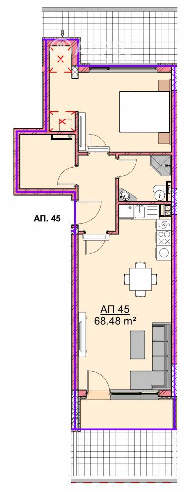 Двустаен апартамент, Варна, Владислав Варненчик, 663540, Снимка 1