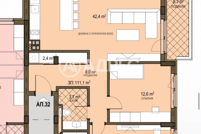 Тристаен апартамент, София, Овча купел 2, 686540, Снимка 2