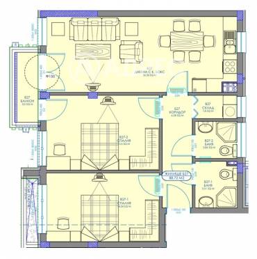 Тристаен апартамент, София, Обеля 2, 684542, Снимка 1