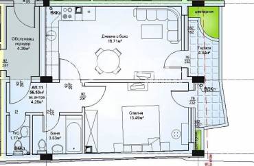 Двустаен апартамент, Стара Загора, Център, 560543, Снимка 1