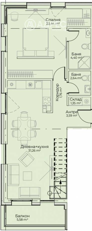 Многостаен апартамент, София, Симеоново, 674543, Снимка 1