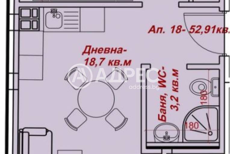 Двустаен апартамент, Варна, Операта, 694543, Снимка 6
