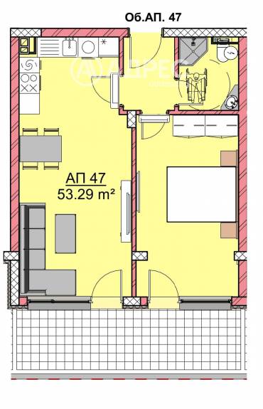 Двустаен апартамент, Варна, Владислав Варненчик, 663545, Снимка 1
