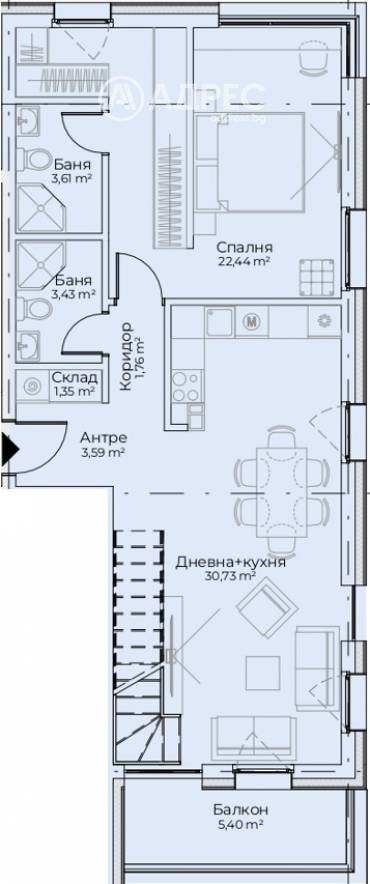 Многостаен апартамент, София, Симеоново, 674547, Снимка 1