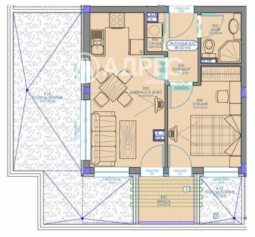 Двустаен апартамент, София, Обеля 2, 684547, Снимка 1