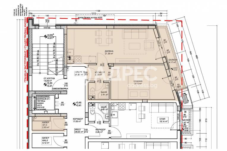 Двустаен апартамент, Варна, Левски, 633548, Снимка 3