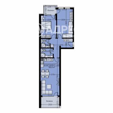 Тристаен апартамент, София, Манастирски ливади - изток, 656548, Снимка 1