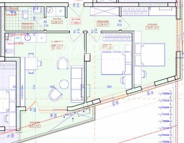 Тристаен апартамент, Бургас, Меден рудник - зона Д, 661548, Снимка 1