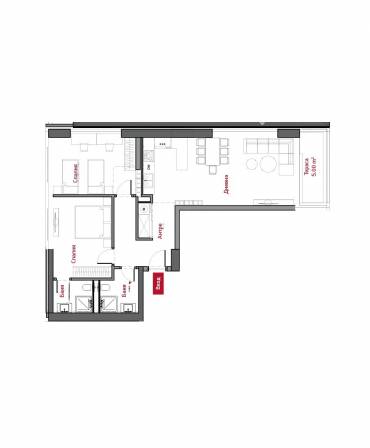 Тристаен апартамент, София, Лозенец, 682548, Снимка 1