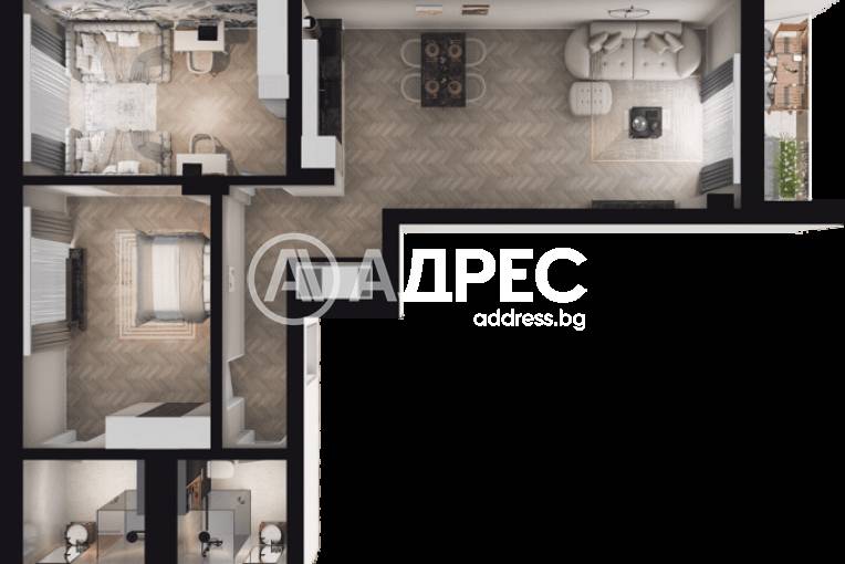 Тристаен апартамент, София, Лозенец, 682548, Снимка 2