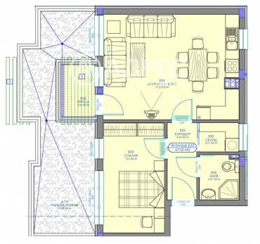 Двустаен апартамент, София, Обеля 2, 684548, Снимка 1