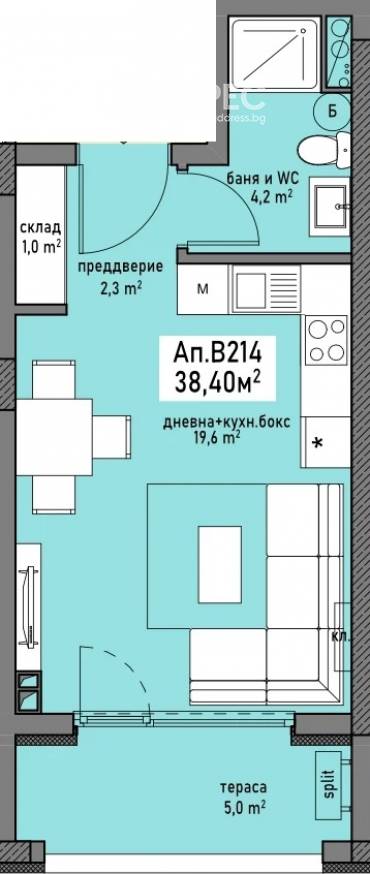 Едностаен апартамент, Бургас, Промишлена зона - Север, 697550, Снимка 1