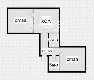 Двустаен апартамент, София, Център, 700550, Снимка 1