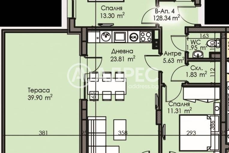 Тристаен апартамент, Бургас, Изгрев, 632551, Снимка 1