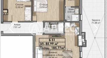 Тристаен апартамент, София, Овча купел, 663551, Снимка 1