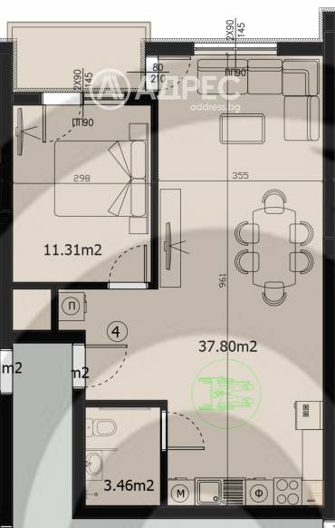 Двустаен апартамент, Варна, Владислав Варненчик, 654555, Снимка 1