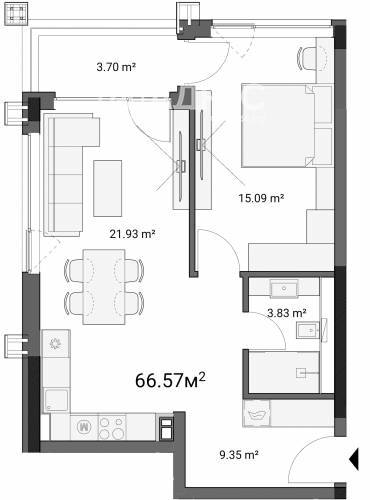Двустаен апартамент, София, Овча купел 1, 665555, Снимка 1