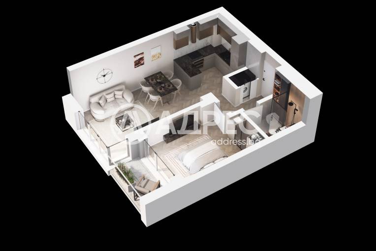 Двустаен апартамент, София, Лозенец, 682555, Снимка 3