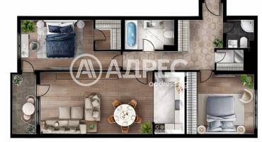 Тристаен апартамент, София, Люлин 5, 586556, Снимка 4