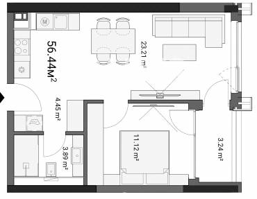 Двустаен апартамент, София, Овча купел 1, 665556, Снимка 1