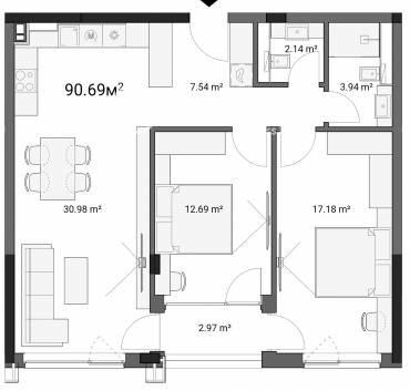 Тристаен апартамент, София, Овча купел 1, 665558, Снимка 1