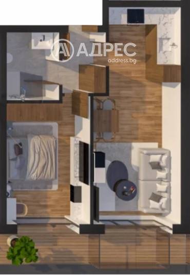 Двустаен апартамент, София, Малинова Долина, 691559, Снимка 1
