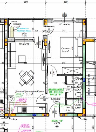 Двустаен апартамент, Русе, ЦЮР, 689560, Снимка 1