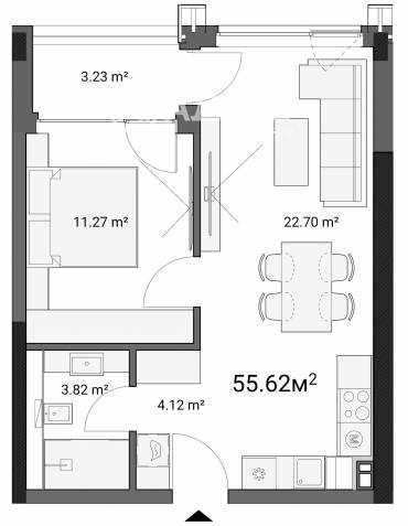 Двустаен апартамент, София, Овча купел 1, 665561, Снимка 1