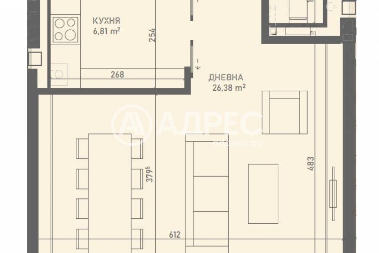 Тристаен апартамент, Лозен, 660562, Снимка 3