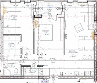 Тристаен апартамент, София, Обеля 2, 676566, Снимка 1