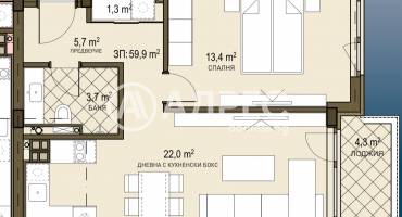 Двустаен апартамент, София, Овча купел 2, 686566, Снимка 1